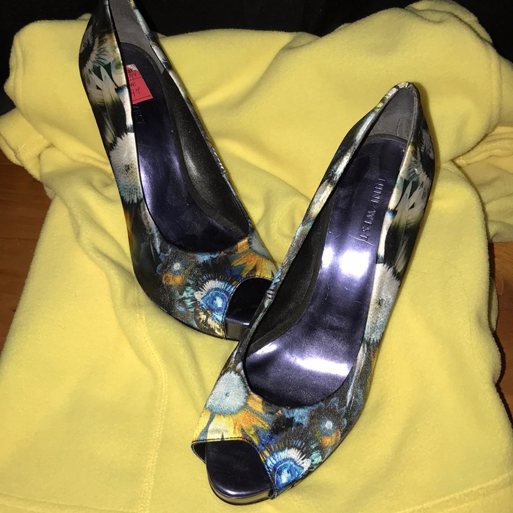 Bright satin fun heels!